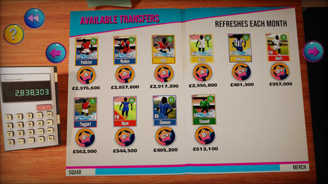 Hình ảnh trong game NUTMEG A Nostalgic DB Football Manager-TENOKE