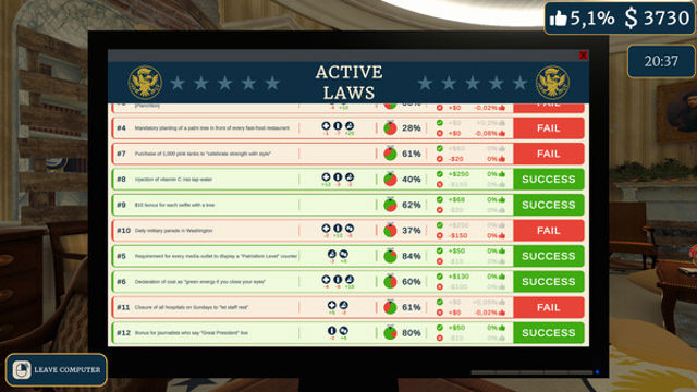 Hình ảnh trong game President Simulator Early Access