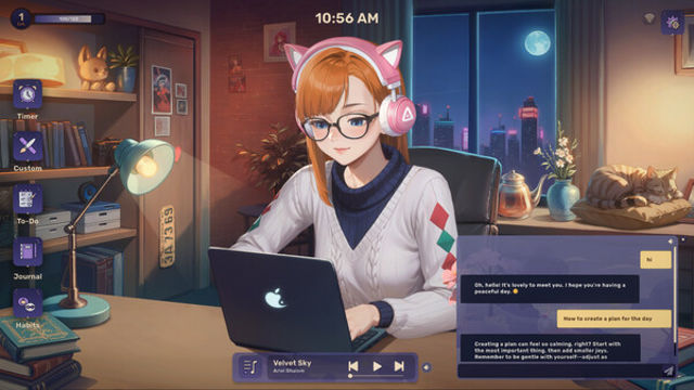 Hình ảnh trong game Lo-Fi Girl AI Assistant-TENOKE Hình ảnh trong game Lo-Fi Girl AI Assistant-TENOKE