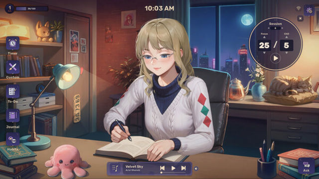 Hình ảnh trong game Lo-Fi Girl AI Assistant-TENOKE Hình ảnh trong game Lo-Fi Girl AI Assistant-TENOKE